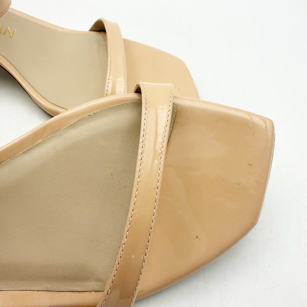Stuart Weitzman Womens Aleena 50 Block Heel Sandals US 9 B Nude Leather - Picture 12 of 13